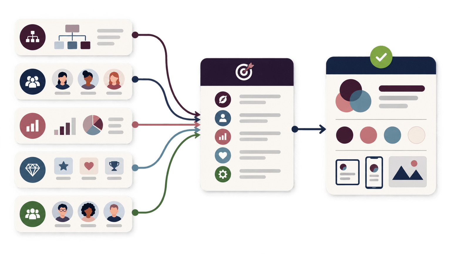 Business model, audience, market context, existing equity, and operating users combining into one practical brand foundation and a clear customer-facing identity.